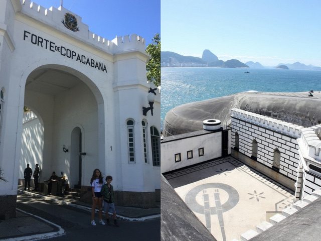 Rio com crianças Forte de Copacabana