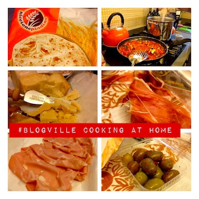 Comendo em "casa" - petiscos que fizemos no apartamento do Blog Ville