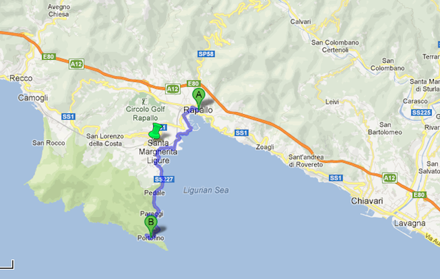Rapallo a St. Margherita de carro são apenas 5 min. Até Portofino, 10 min