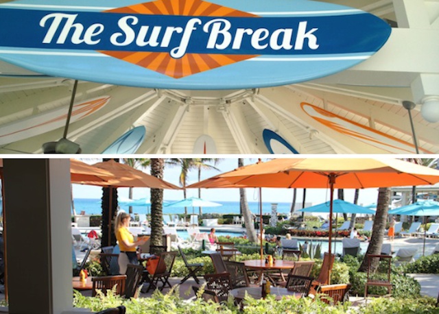 O quiosque do The Surf Break e o restaurante Ocean Grill