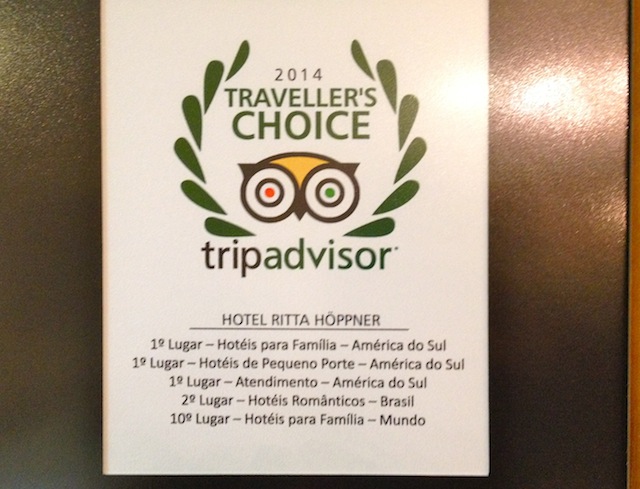 as impressionantes avaliações do hotel no site TripAdvisor