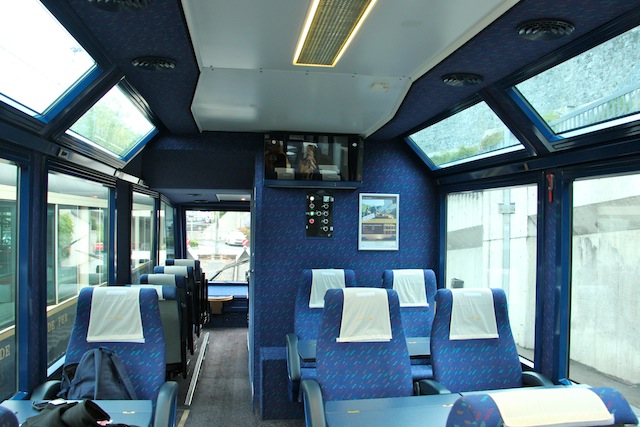 a área vip do trem onde a vista é ainda mais especial pois tem janela no teto
