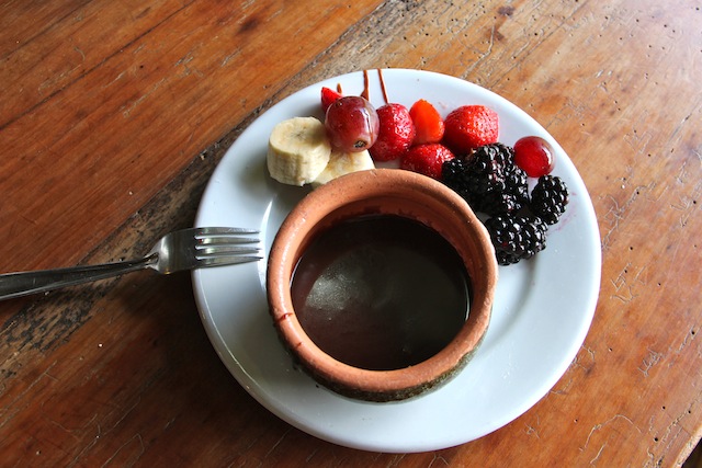 fondue de chocolate … all you can eat!