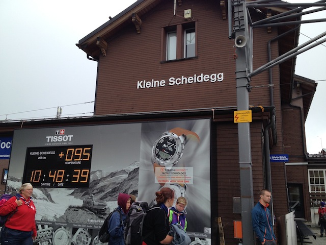 Em Kleine Scheidegg baldeação para Jungfraubahn.