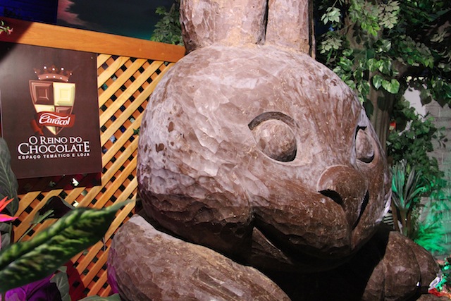 O coelho de chocolate feito na Páscoa de 2015