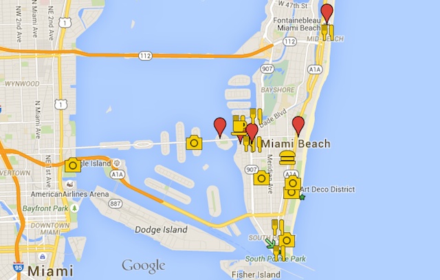 mapa Miami