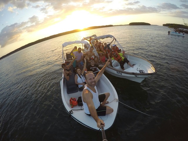 No tour de barco pelo Delta com a galera do grupo. Foto Maurício Oliveira