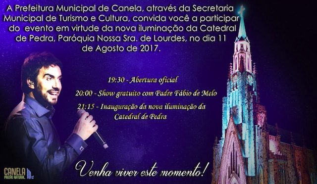 evento de inauguração da nova iluminacao da Catedral de Pedra