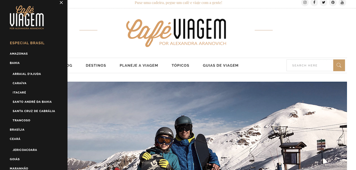  Novo visual Café Viagem