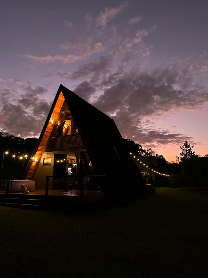 Dica de Cabana perto de Porto Alegre no estilo A-Frame