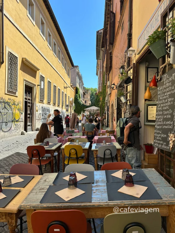 onde comer no Trastevere Roma